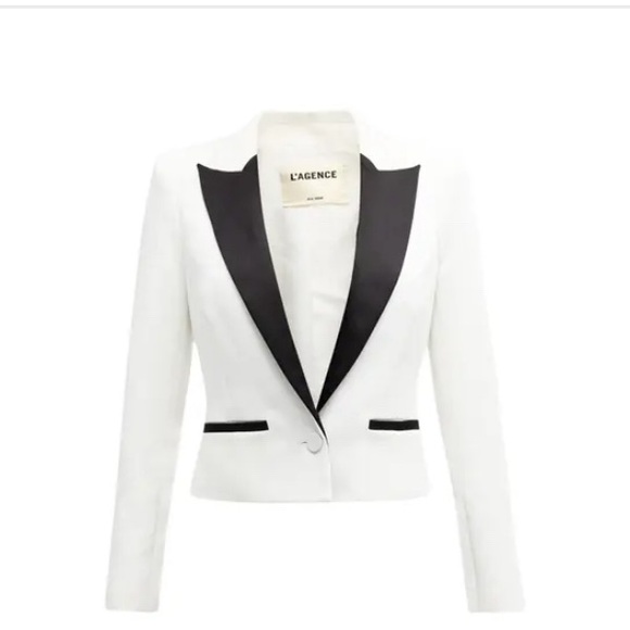 L'AGENCE Jackets & Blazers - L’AGENECE WOMEN’S Scarlet Crop Blazer Jacket, Size 8, $750